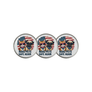 Make Pets Safe Again Trump Cat Dogs Election Golf Ball Marker
