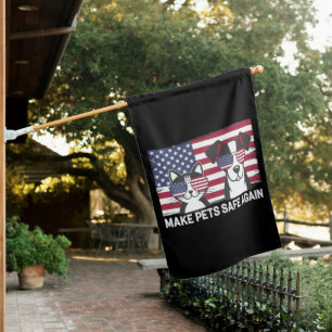 Make Pets Safe Again Trump Harris Debate 2024 House Flag