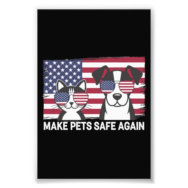 Make Pets Safe Again Trump Harris Debate 2024 Photo Print (Front)