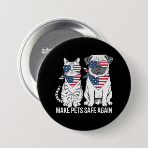 Make Pets Safe Again Trump Harris Debate Dogs Cat Button