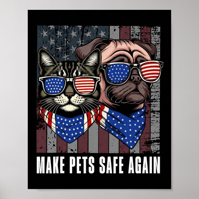Make Pets Safe Again Trump Harris Debate Eating Th Poster (Front)