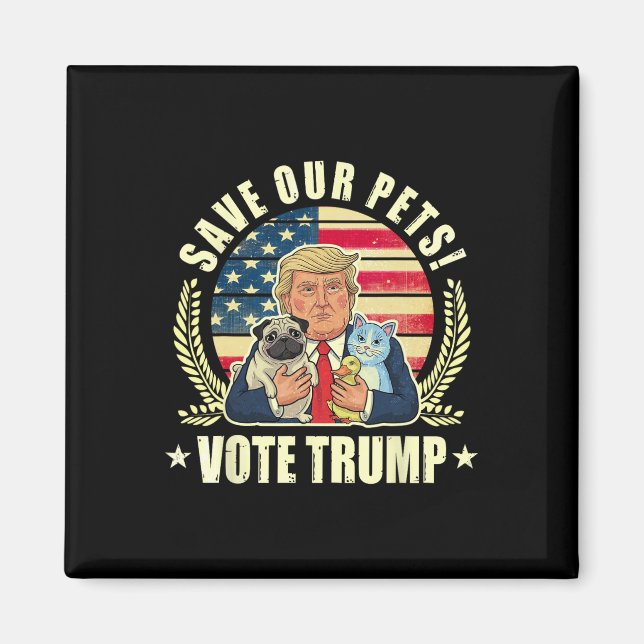 Make Pets Safe Again Vote For Trump Vance Election Magnet (Front)