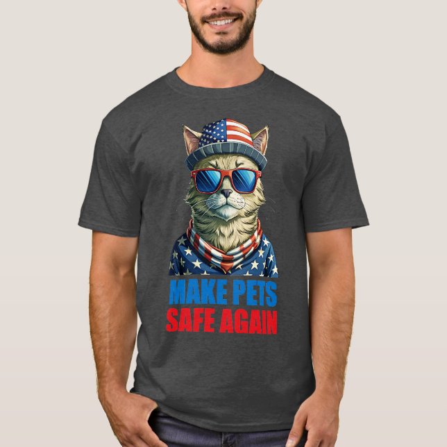 make pets safe againfunny Election 1 T-Shirt (Front)