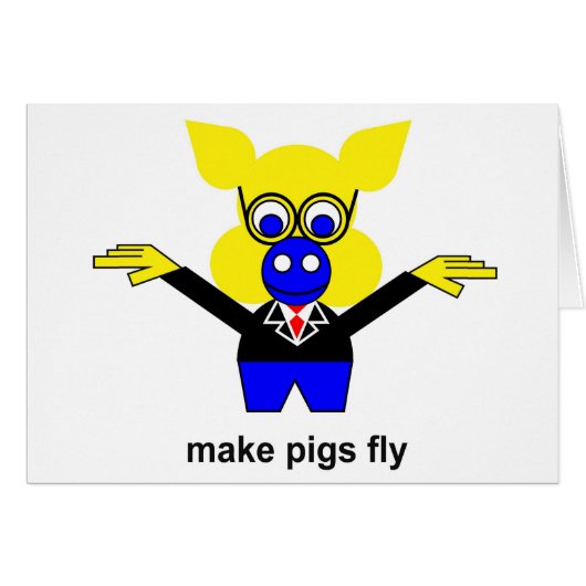 Make pigs fly cards (Front Horizontal)