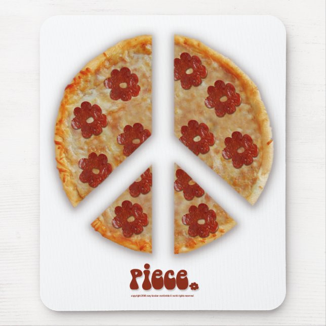 "Make Pizza, Not War" Mousepad (Front)