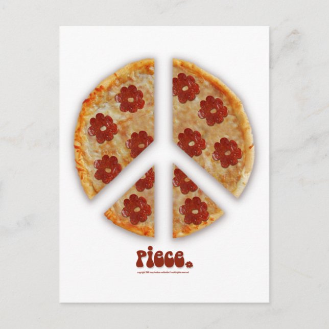 "Make Pizza, Not War" Postcards (Front)