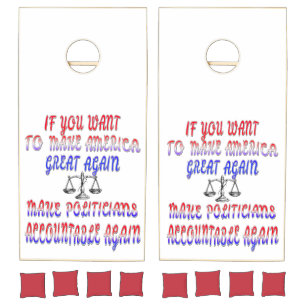 Make Politicians Accountable Again Cornhole Set