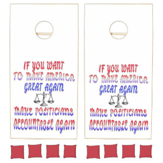 Make Politicians Accountable Again Cornhole Set