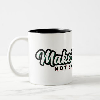 Make Progress Not Excuses Two-Tone Coffee Mug