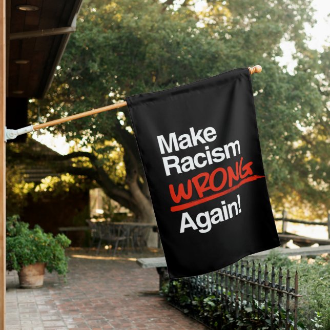 Make Racism Wrong Again Classic Round Sticker House Flag (In SItu)