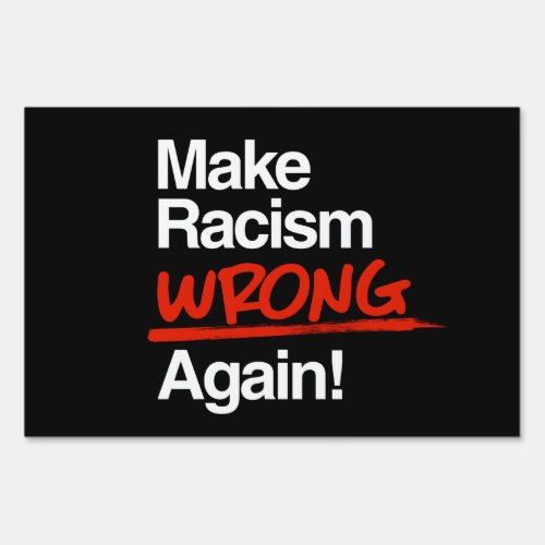 Make Racism Wrong Again Classic Round Sticker Sign