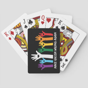 Make Racism Wrong Heart Hands Poker Cards