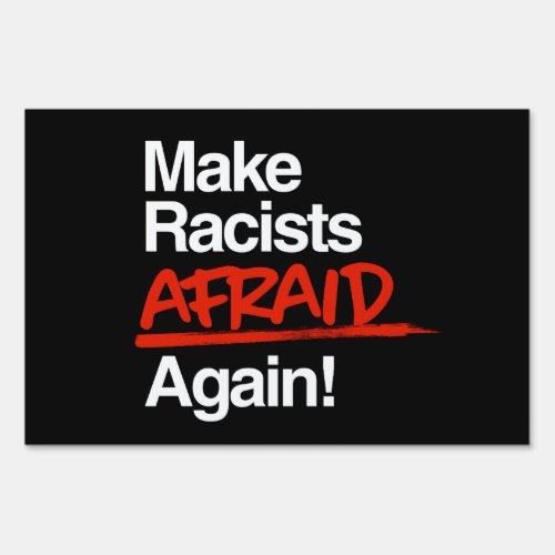 Make Racists Afraid Again Classic Round Sticker Sign