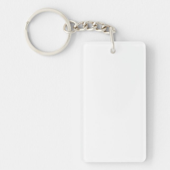 Make Rectangle Single Sided Acrylic Keychain (Front)
