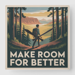 Make Room For Better Square Wall Clock