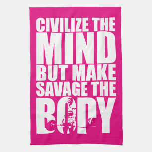 Make Savage The Body, Women's Workout Motivational Towel