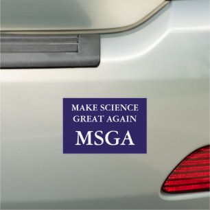Make Science Great Again MSGA Typography Car Magnet