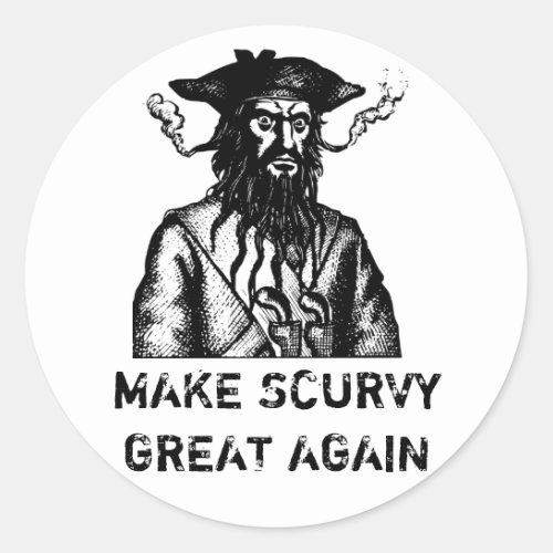 Make Scurvy Great Again Pirate Satire sticker