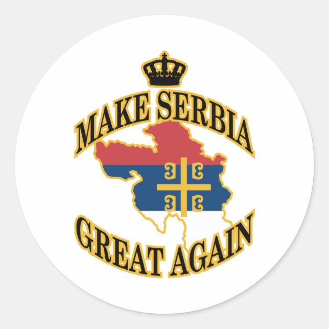 Make Serbia Great Again Sticker (Front)