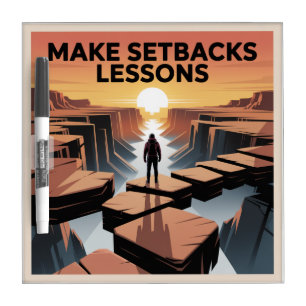 Make Setbacks Lessons Dry Erase Board