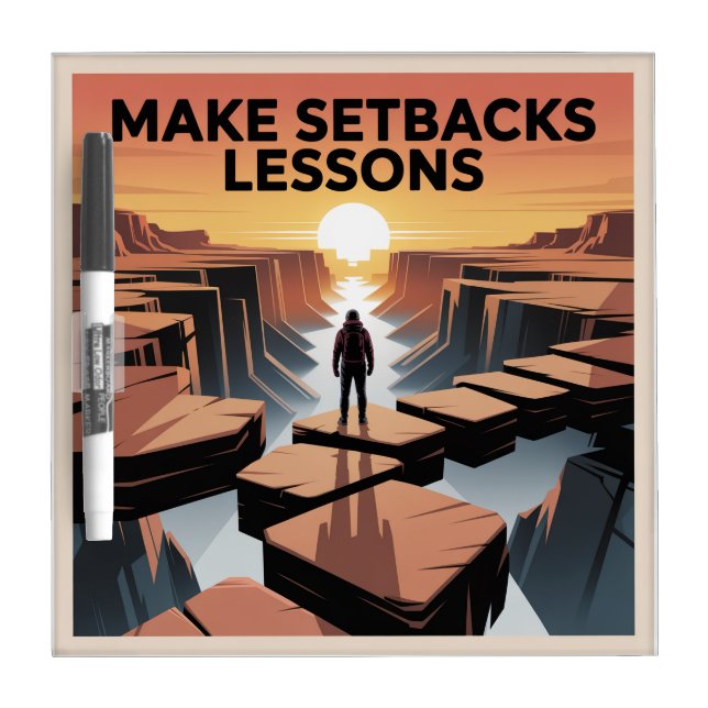 Make Setbacks Lessons Dry Erase Board (Front)