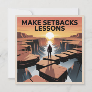 Make Setbacks Lessons Holiday Card