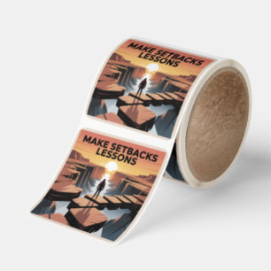 Make Setbacks Lessons Square Sticker