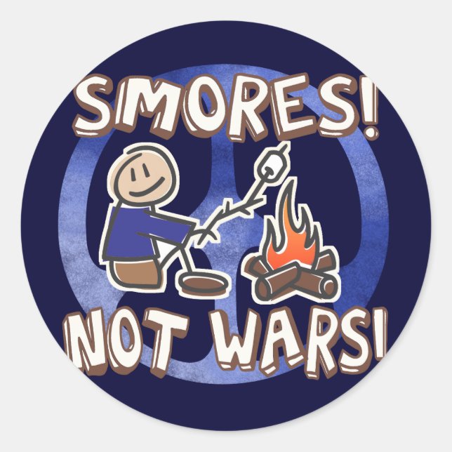 Make S'mores Not Wars Stickers (Front)