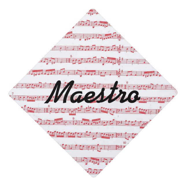 Make Some Music Maestro Graduation Cap Topper (Front)