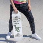 Make Some Noise Velociraptor  Skateboard<br><div class="desc">Stalking velociraptor dinosaur with Make Some Noise text.</div>