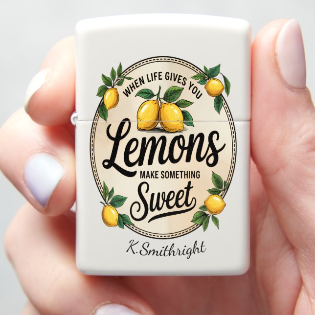  Make Something Sweet Lemon Zippo Lighter (In Hand)