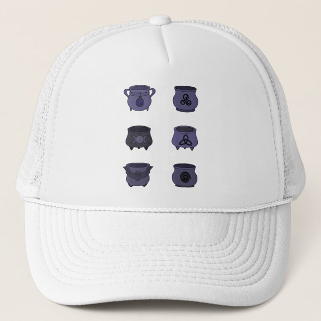 Make Spells and Potions with Cauldrons Trucker Hat (Front)