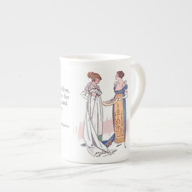 Make sport for our neighbours - Pride & Prejudice Bone China Mug (Front Right)