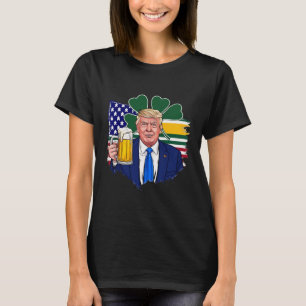 Make St Patrick's Day Great Again Funny Trump Iris T-Shirt