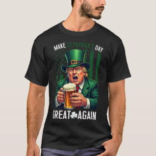 Make St Patricks Day Great Again Funny Trump Men W T-Shirt