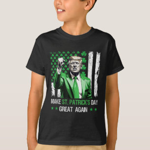 Make St Patricks Day Great Again Funny Trump T-Shirt