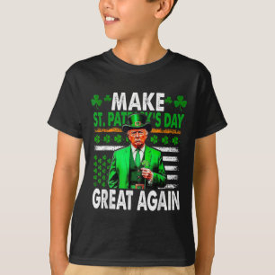 Make St Patricks Day Great Again Irish American Fl T-Shirt