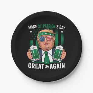 Make St Patrick's Day Great Again Irish Trump Paper Plates