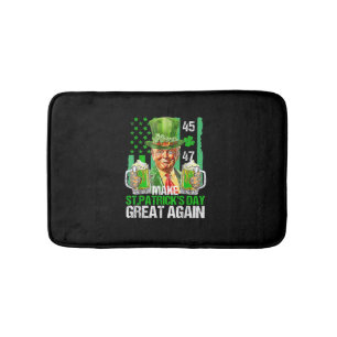 Make St Patrick's Day Great Again Shamrock Trump A Bath Mat