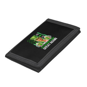 Make St Patrick's Day Great Again Shamrock Trump A Tri-fold Wallet