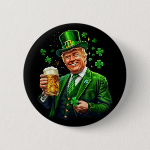 Make St Patricks Day Great Again Trump Irish Ameri Button