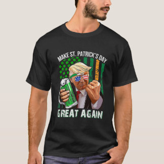 Make St Patricks Day Great Again Trump Leprechaun T-Shirt