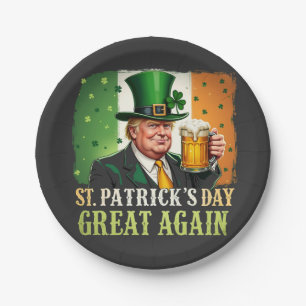 Make St. Patrick's Great Again Trump Irish  Paper Plates