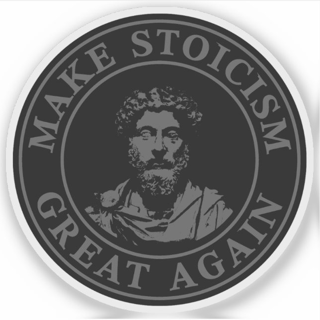 Make Stoicism Great Again (grey) Sticker (Front)
