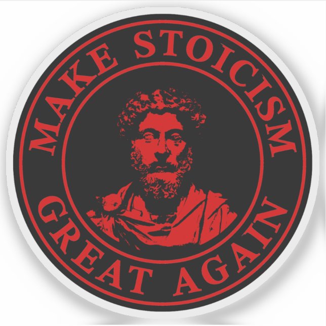 Make Stoicism Great Again (red) Sticker (Front)