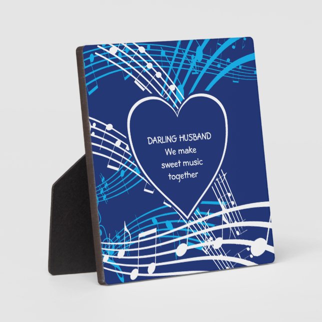 MAKE SWEET MUSIC | Darling Husband | VALENTINE Plaque (Front)