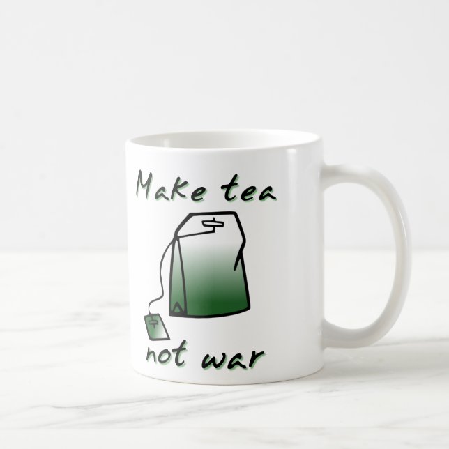Make Tea Not War Funny Mug Humor (Right)