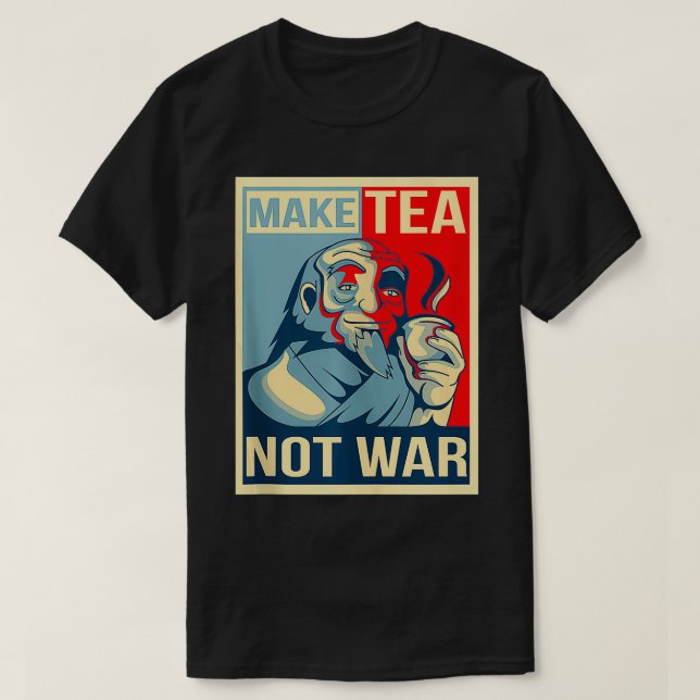Make Tea NotTealover Japanese Buddha Herbal Peace  T-Shirt (Design Front)