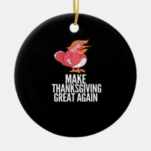 Make Thanksgiving Great Again Trumpkin – Basic Pum Ceramic Ornament