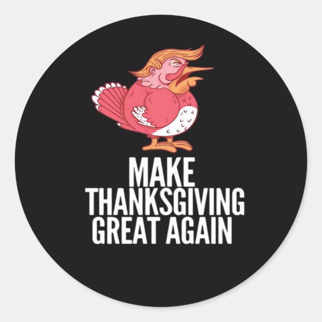 Make Thanksgiving Great Again Trumpkin – Basic Pum Classic Round Sticker (Front)